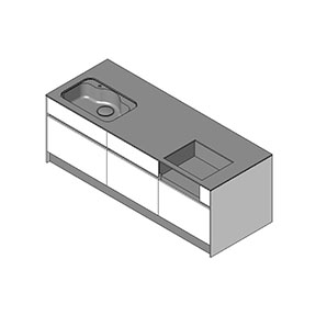 サンワカンパニー社ファミリβ版：キッチン、内部建具、洗面