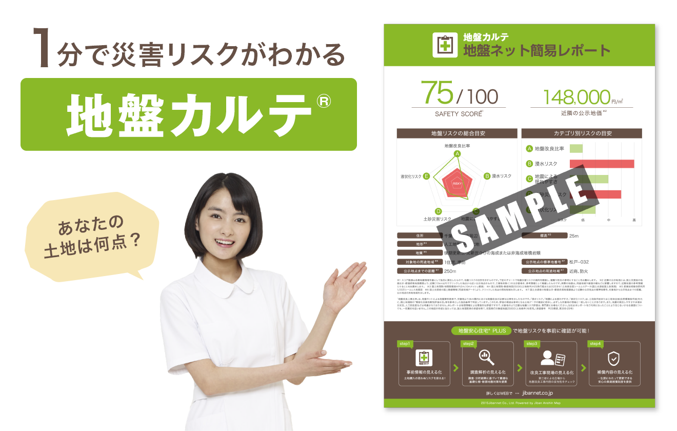 1分で災害リスクが分かる