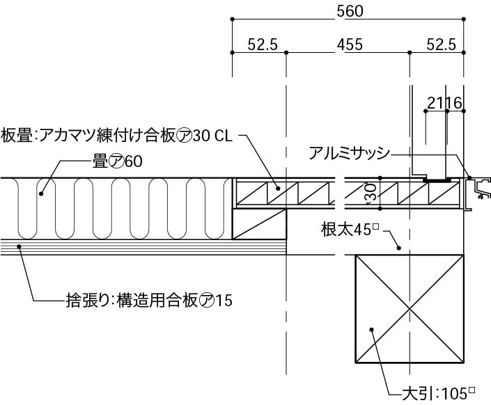 畳ー板畳（畳寄せなし）